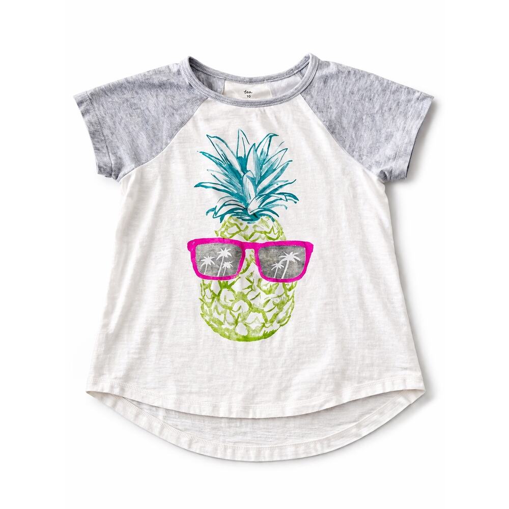Tea Collection Girls' Pineapple Print Raglan Tee Size 10
